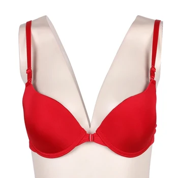 

Liva Girl Front Buckle Gathered Underwear Female Thin Adjustment Type Sexy Beauty Back Bra Closed Breast Bra Push Up Lingerie