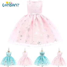 LONSANT/ платья снежинки для маленьких девочек; Одежда для новорожденных; одежда для крещения; бальное платье-пачка принцессы