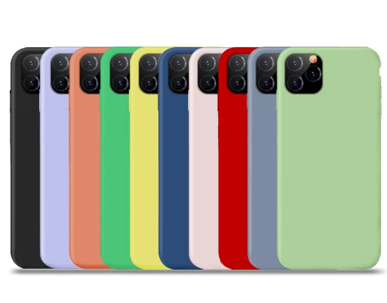 50 шт/партия для iphone 11 Pro жидкий силикагель Оболочка ТПУ мягкий чехол для iphone 11 для iphone 11 Pro Max
