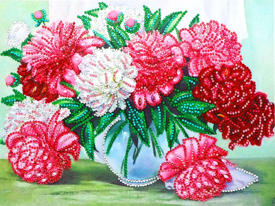 R8365 AZQSD DIY Алмазная картина Цветочная мозаика особой формы картина Стразы Алмазная вышивка крестиком цветы 24x34 см - Цвет: R8365