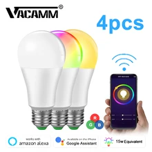 1 шт. 15 Вт RGB RGBW E27 B22 умный WiFi светильник лампа Светодиодная лампа приложение светильник s работать с Alexa Google Home Рождественский светильник