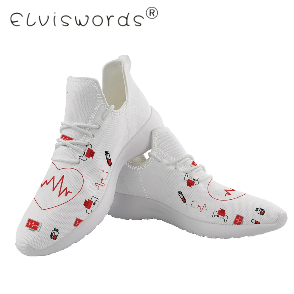 Кроссовки ELVISWORDS женские сетчатые вязаные Нескользящие Вулканизированная