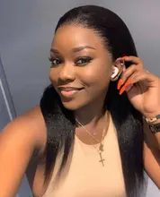 Sin costuras Yaki recto pelucas delanteras de encaje Color Natural Sintético pelucas de diadema fácil desgaste resistente al calor de fibra de cabello para las mujeres negras