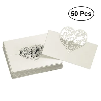 

50pcs Name Card Place Card Wedding Party Table Seating Numbers Card Love Party Decoration Wedding Reception cut