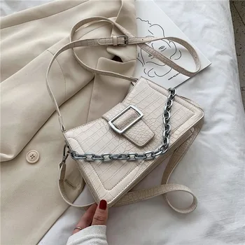 

Crocodile Pattern Small PU Leather Crossbody Bags for Women New Luxury Design Female Shoulder Handbags Casual Ladies' Travel Bag