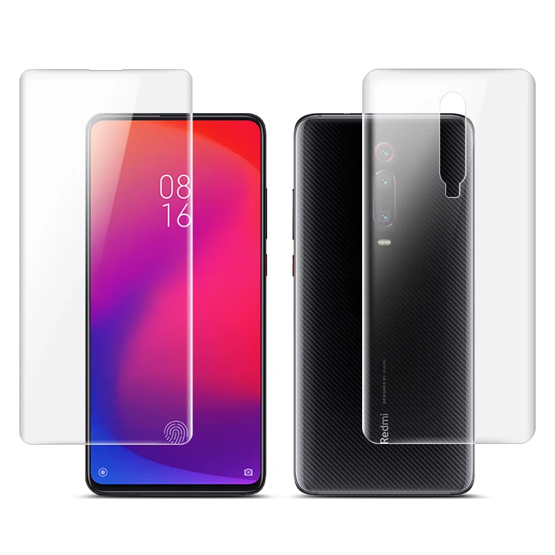 

9D Front Back Hydrogel Sticker Film Soft Silicone Screen Protector For Xiaomi Mi 9T Pro TPU Clear Film Full Cover Redmi K20 Pro