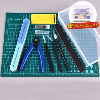 

DIY Hobby Model Building Tools Set Accessories For Gundam Tools Cutting Mat Grinding Machine Polishing Tools Kit
