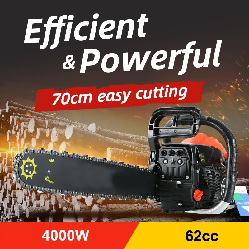 

Chain Saw Electric Saw Hobby Tools For Wood Professional 4000W Bar Gasoline Gas Powered Chainsaw Engine Cutting Wood 2 Cycle
