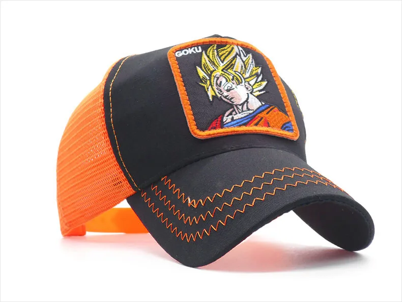 Dragon Ball Z Goku бейсболка с вышивкой Супер Saiyan Dad сетчатая Кепка водителя грузовика мужская женская летняя бейсболка s Прямая поставка