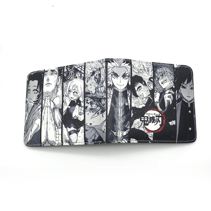 Аниме демон убийца: Kimetsu no Yaiba синтетический мультяшный кошелек Kamado Tanjirou Nezuko короткий кошелек с отделением для монет - Цвет: G