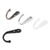 5pcs Zinc Alloy Hooks Wall/Door Mounted Hanger Retro w/screws Red Copper/Silver/Blcak/White Coat/Key/Bag/Towel/Hat Holder 44mm 6