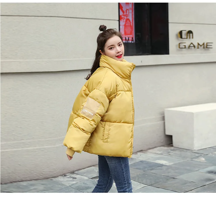 Теплая зимняя куртка женская парка для пальто Модный женский хлопчатобумажный дутый жакет Harajuku дизайн женская зимняя куртка s Uk