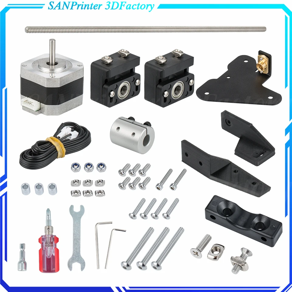 Dual Z Axis Lead Screw Upgrade Kits for Ender3 Ender3S CR10S CR10 3D Printer Accessories impressora 3d ender 3 pro dual z axis 3d printer parts accessories 3d 42 60 dual axis stepper motor 60mm y axis stepper motor for cr 10 max ender 6