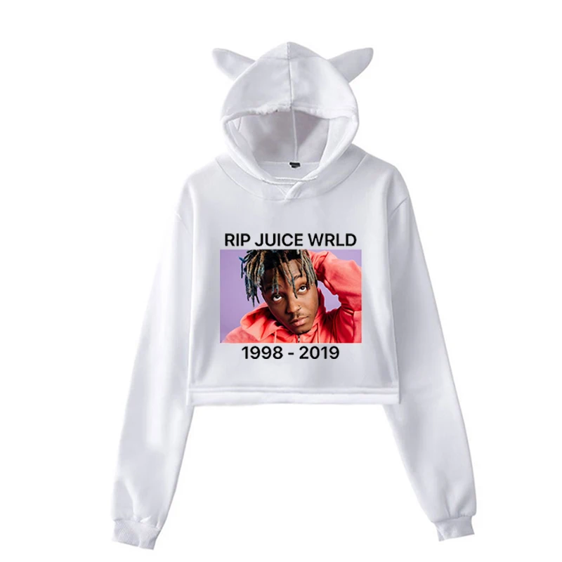 Унисекс, пуловер с капюшоном и ушками, Juice Wrld, с круглым вырезом, с длинным рукавом, толстовки для женщин/мужчин, Осенние, для мальчиков и девочек, с круглым вырезом, уличная одежда, толстовки