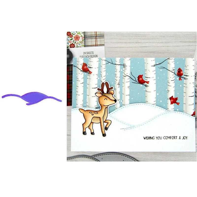 

metal cutting dies Over the Hills cut die mold Scrapbook cards making paper craft knife mould new 2020