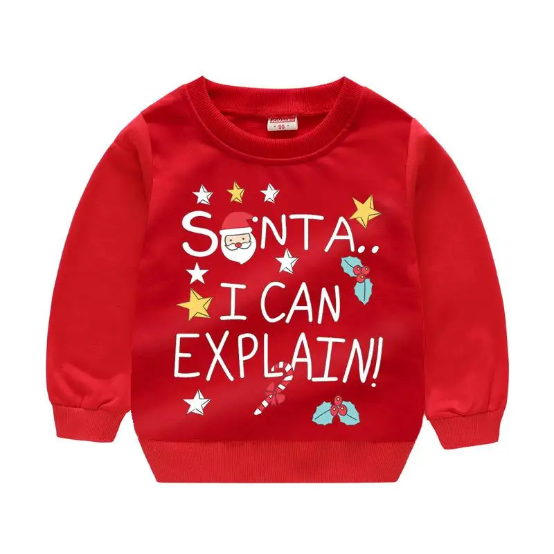 Черная пятница, Специальная скидка, подарок на год, одежда на год милый Рождественский свитер для мальчиков и девочек детская куртка - Цвет: red6