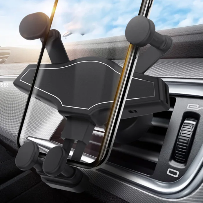 Автомобильный держатель для телефона Air Vent Clip Gravity Мягкий силиконовый для смарт-телефона Brace автомобильный Стайлинг