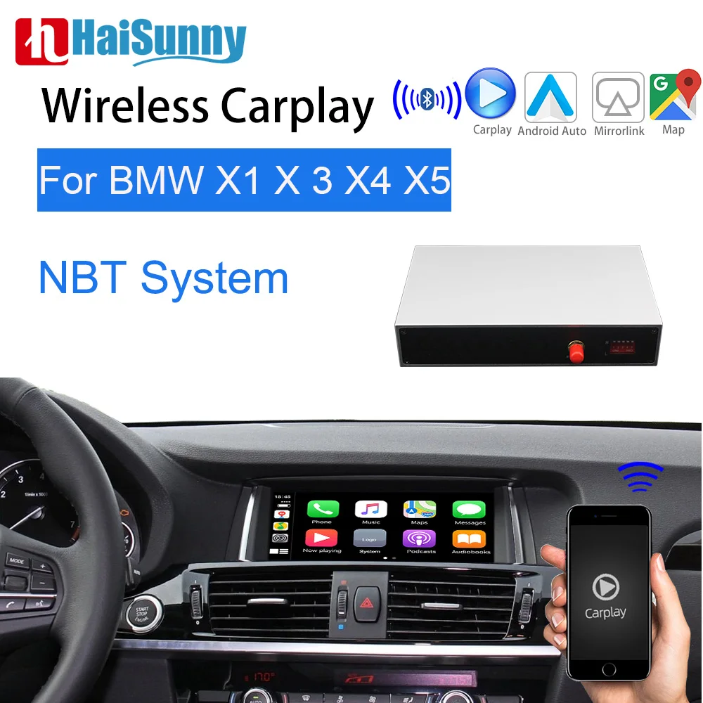 Беспроводной Carplay для BMW NBT X1 X3 X4 X5 2014-16 Поддержка камеры заднего вида