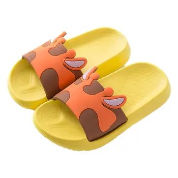

Boys Girls Bathroom Slide Slippers Kids Cartoon Animal Non-Slip Beach Sandals
