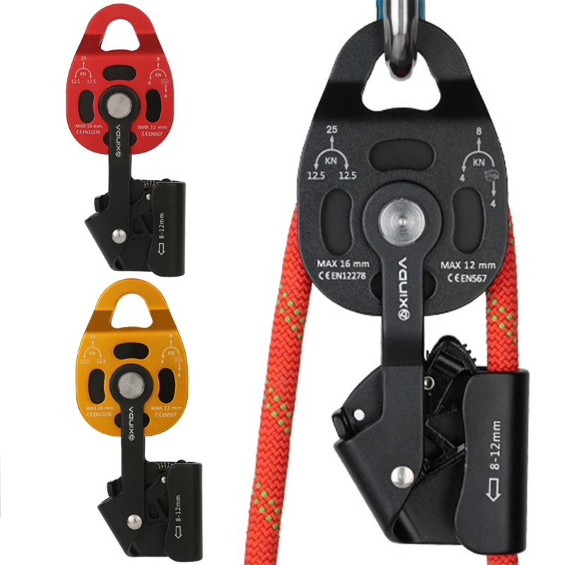 

High Quality Heavy Lifter Torrential Riser Pulley Puller Rope Lifting Equipment Climbing Outdoors Equipment Pull Ascender Pulley