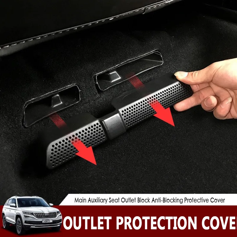 

2PCS/Set Car Air Outlet Cover Car Rear Seat Air Conditioning Vent Cover Net for Skoda Kodiaq Interior Air Duct Grille Dropship
