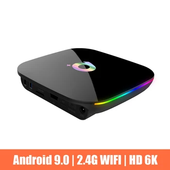 

Q Plus Smart TV Box Android 9.0 TV Box 4GB RAM 32GB/64GB ROM Quad Core H.265 USB3.0 2.4G WiFi Set Top Box 4K TVBOX Media Player