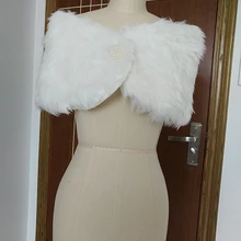 Свадебные Болеро Аксессуары для верхней одежды настоятельно рекомендуется обернуть невесты формальная зимняя накидка меховая шаль невесты свадебные куртки