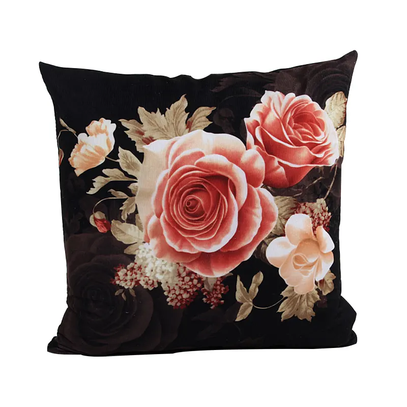 Large Flowers Rose Cushion Covers Pillow Cases Home Decor or Inner