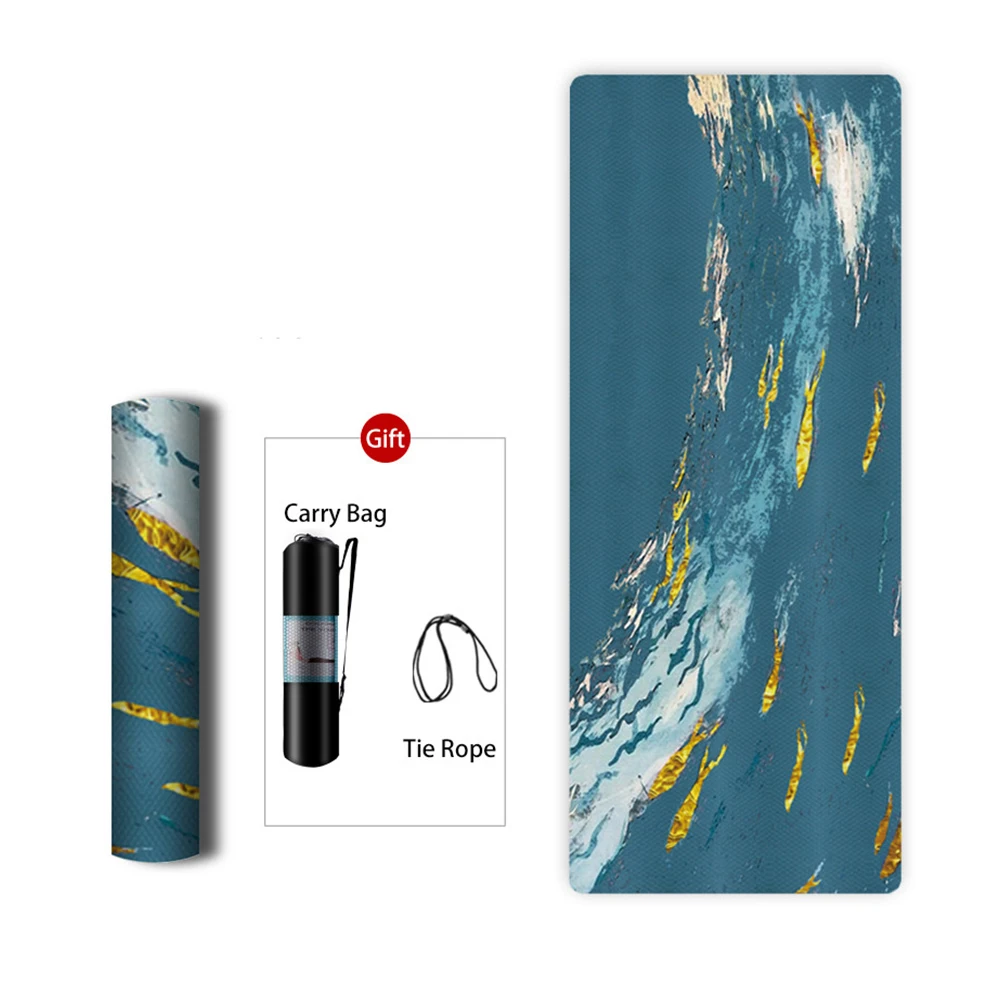 

Yoga Mat Color Printing Heart Of Sea TPE Non-slip Yoga Pad For Fitness Tasteless Pilates Gym Exercise Sport Mat For Beginner