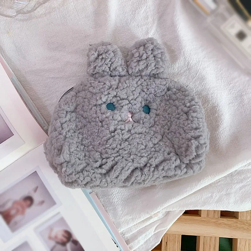 Повседневная женская сумка для монет милый плюшевый крючок ключей мультяшный