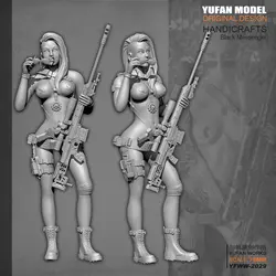 1/24 75 мм сексуальный женский стрелок Смола Солдат YFWW-2029