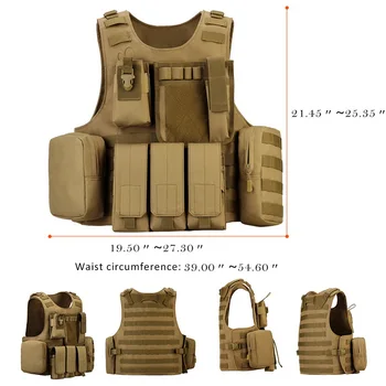 

DIHOPE 2020 Military Tactical Vest Camouflage Body Armor Sports Wear Hunting Vest Army Molle police bulletproof Vest Black