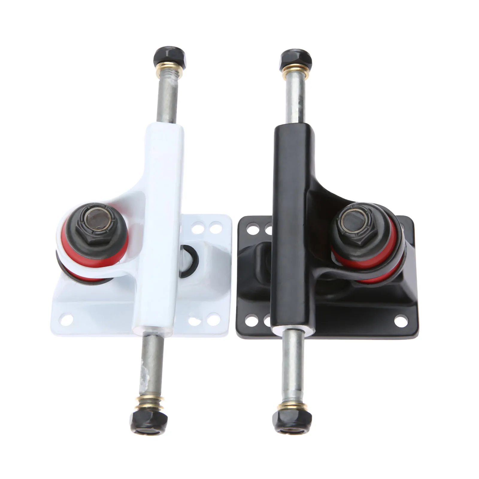 

2Pcs Aluminum Alloy 3.25inch Double Warped Slide Skateboard Longboard Bridge Truck Bracket Parts Kickstand For 7.5-7.75inch Deck