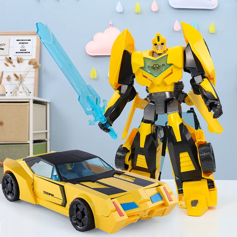 

Transformation Toy Jingang 5 Bumblebee Car Robot Models Alloy Genuine Garage Kit Children Boy