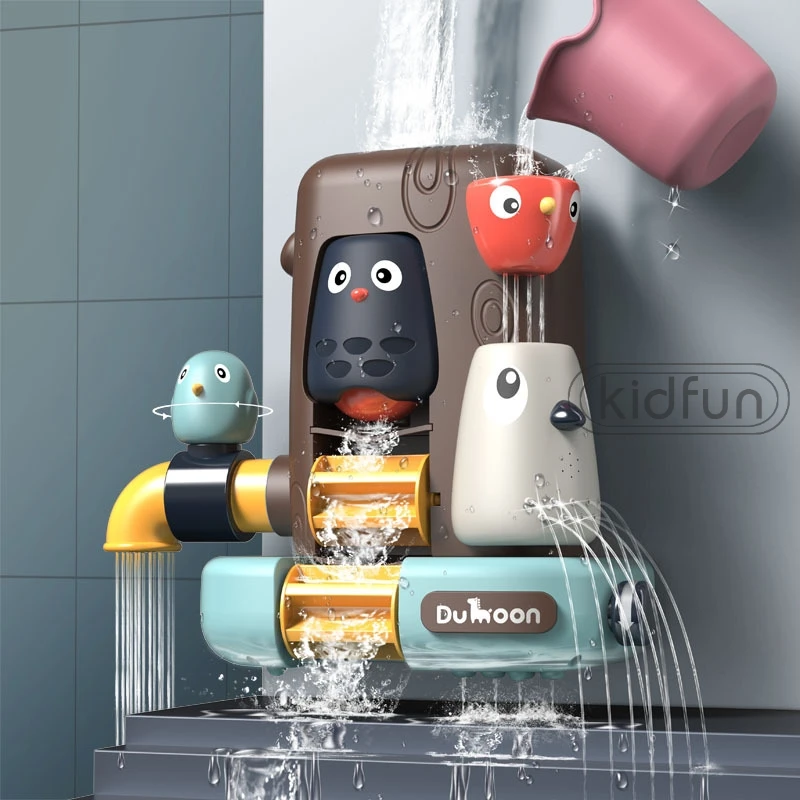 Juguetes de baño con rociador de agua para niños, juguete de aerosol de agua para pájaros y elefante, baño de ducha, 1, 2, 3 y 4 años