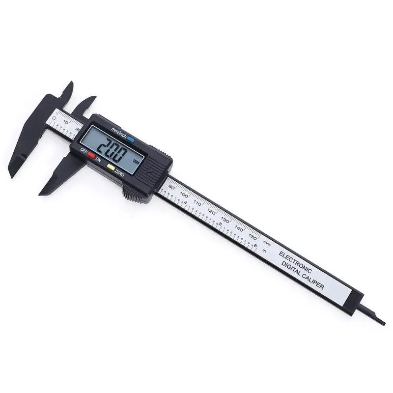 

150mm 6 inch LCD Digital Electronic Vernier Caliper Gauge Carbon Fiber Micrometer Measuring Tool