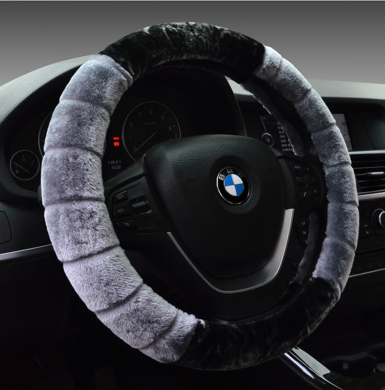 Стиль автомобильный чехол на руль короткий плюшевый зимний теплый автомобильный чехол на руль плюшевый четыре сезона общего назначения