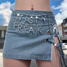Сексуальные джинсовые юбки женские синие однотонные повседневные с высокой талией женские джинсовые юбки уличное обтягивающее, для клубов и вечеринок джинсовые юбки