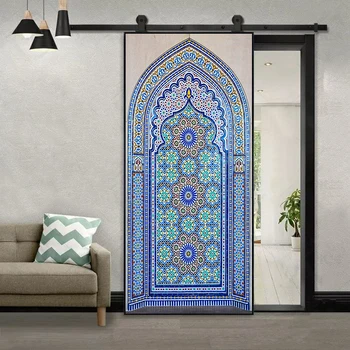 Islamic Color Mosaic Puzzle Art Mural Sticker Home Decor Bedroom Living Room Door Wall Stickers Self-adhesive Vinly Wall Poster