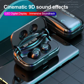 

Bluetooth 5.1 Earphone Touch Control Wireless Headphons HiFi IPX7 Waterproof Earbuds Headset With Mic LED Display Charging Box