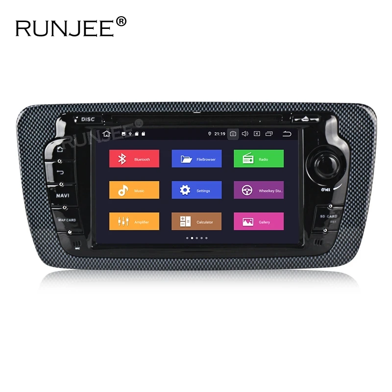 Excellent RUNJEE Android 9.0 PX6 4GB 64GB Car DVD Multimedia player For Seat Ibiza 6j 2009-2013 GPS Navigation 2 din screen Autoradio 1
