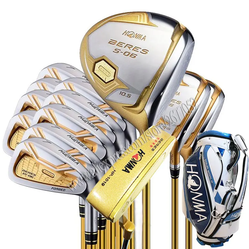 New Golf Clubs HONMA S-06 Club Complete Set Driver wood Irons Graphite or Steel Shaft Free shipping and Bag | Спорт и развлечения