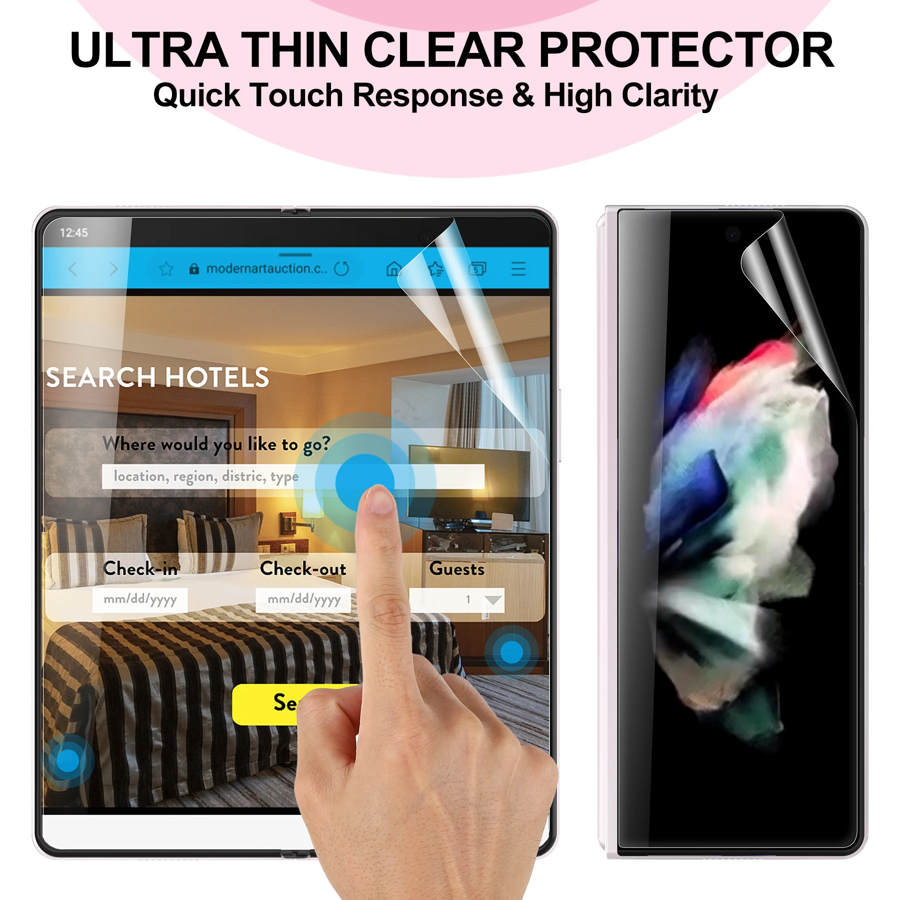 Soft Film for Samsung Galaxy Z Fold 3 Full Cover Hydrogel Film Anti-fingerprint Screen Protector for Samsung Z Fold 3