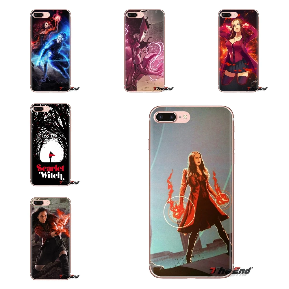Scarlet Witch Civil War x-men For Xiaomi Redmi 4 3 3S Pro Mi3 Mi4 Mi4i Mi4C Mi5 Mi5S Mi Max Note 2 TPU Transparent Cover Bag |