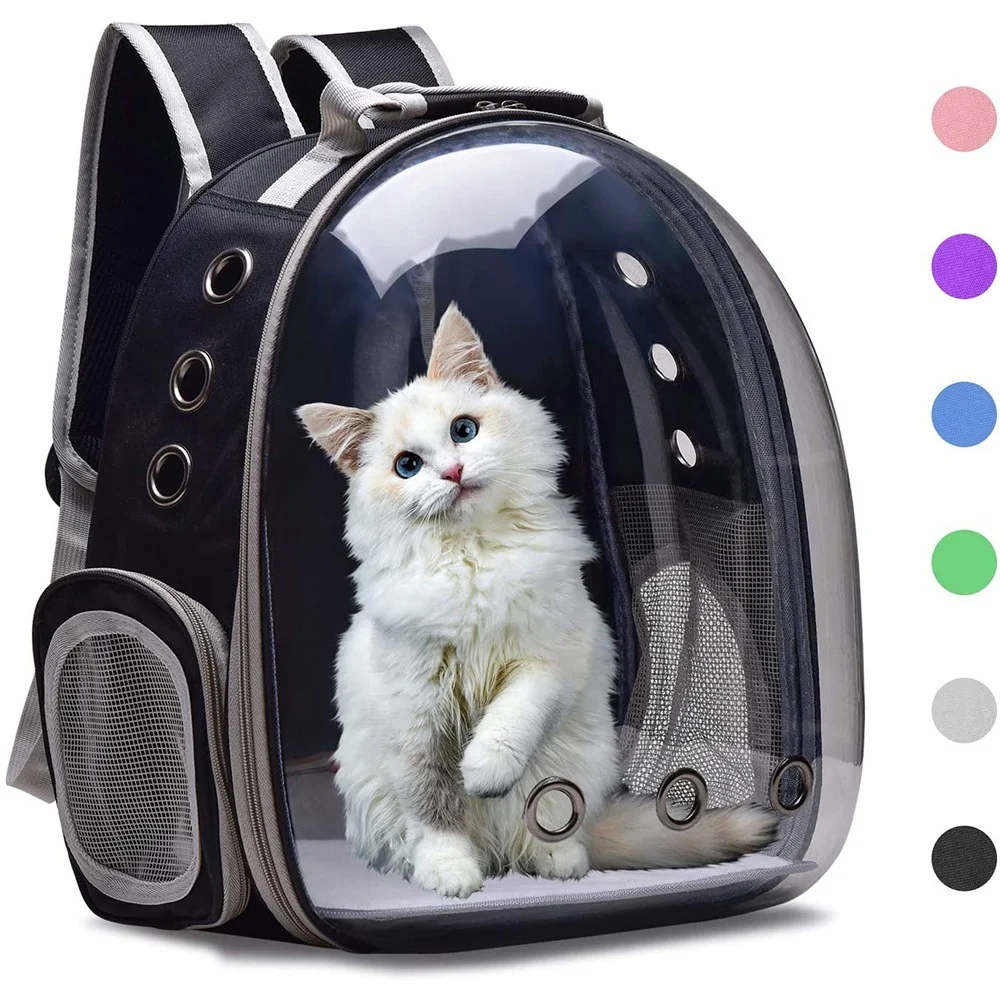 Сумка переноска для кошек, переносной рюкзак в клетку, Воздухопроницаемый прозрачный ранец для собак и путешествий|Перевозки для животных| | АлиЭкспресс