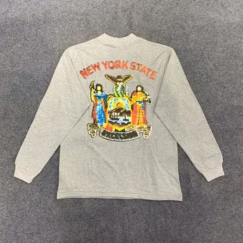 

Kanye West Jesus is king T shirt Men Women Long Sleeve State emblem Logo Print Top Tee Lord Sunday Service Jesus is king t shirt