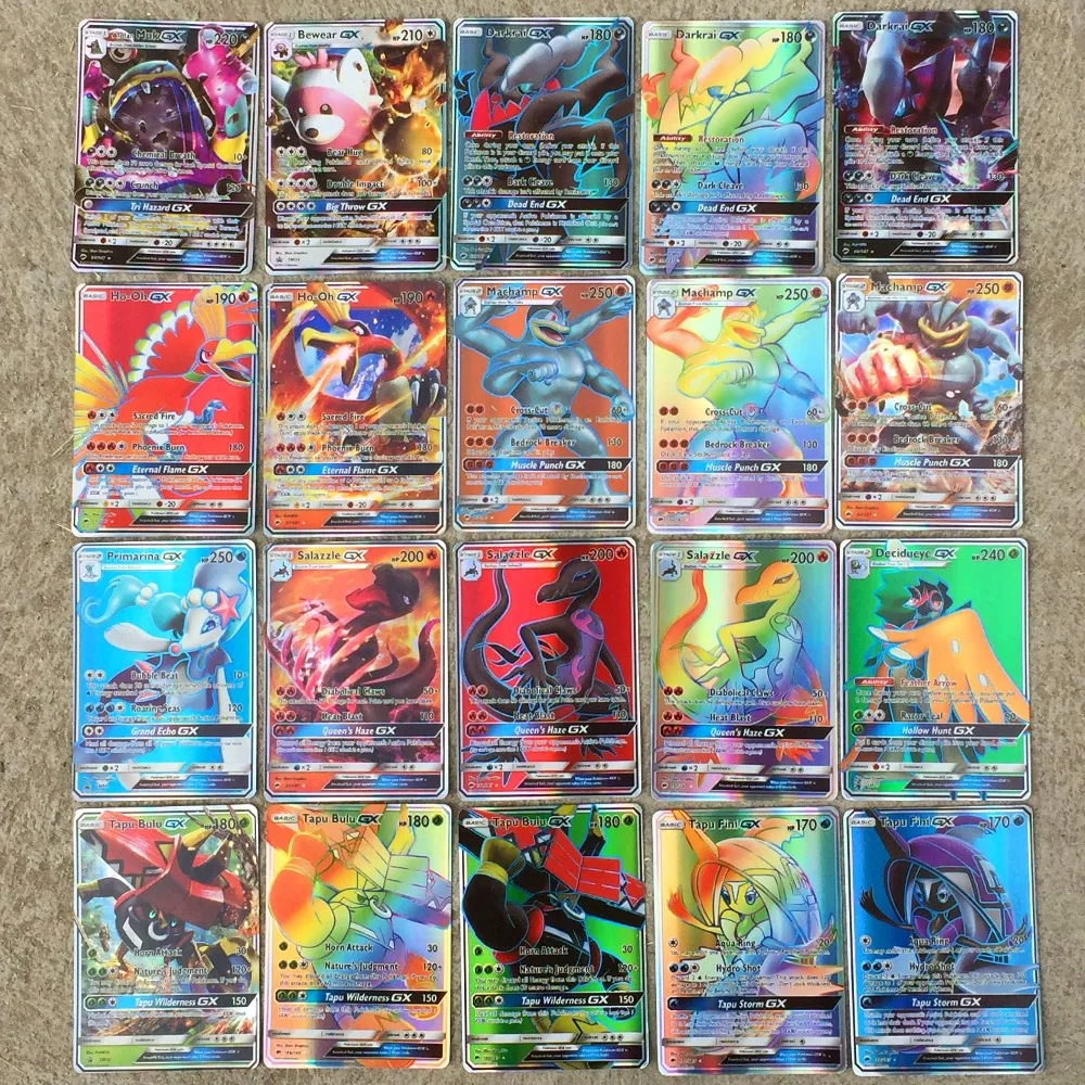 Новые карты 120C шт 115GX+ 5 мега ультра зверь TCG флэш блестящие карты игры битва торговые карты для детей игрушки Рождество