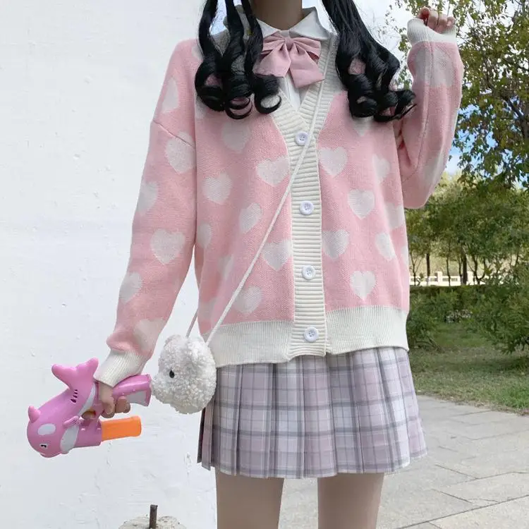 Kawaii Candy Hearts Harajuku Pastel Sweater - Special Edition