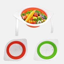 Новая многофункциональная складная корзина для ног, модная корзина для фруктов и овощей, переносная выдвижная корзина для слива