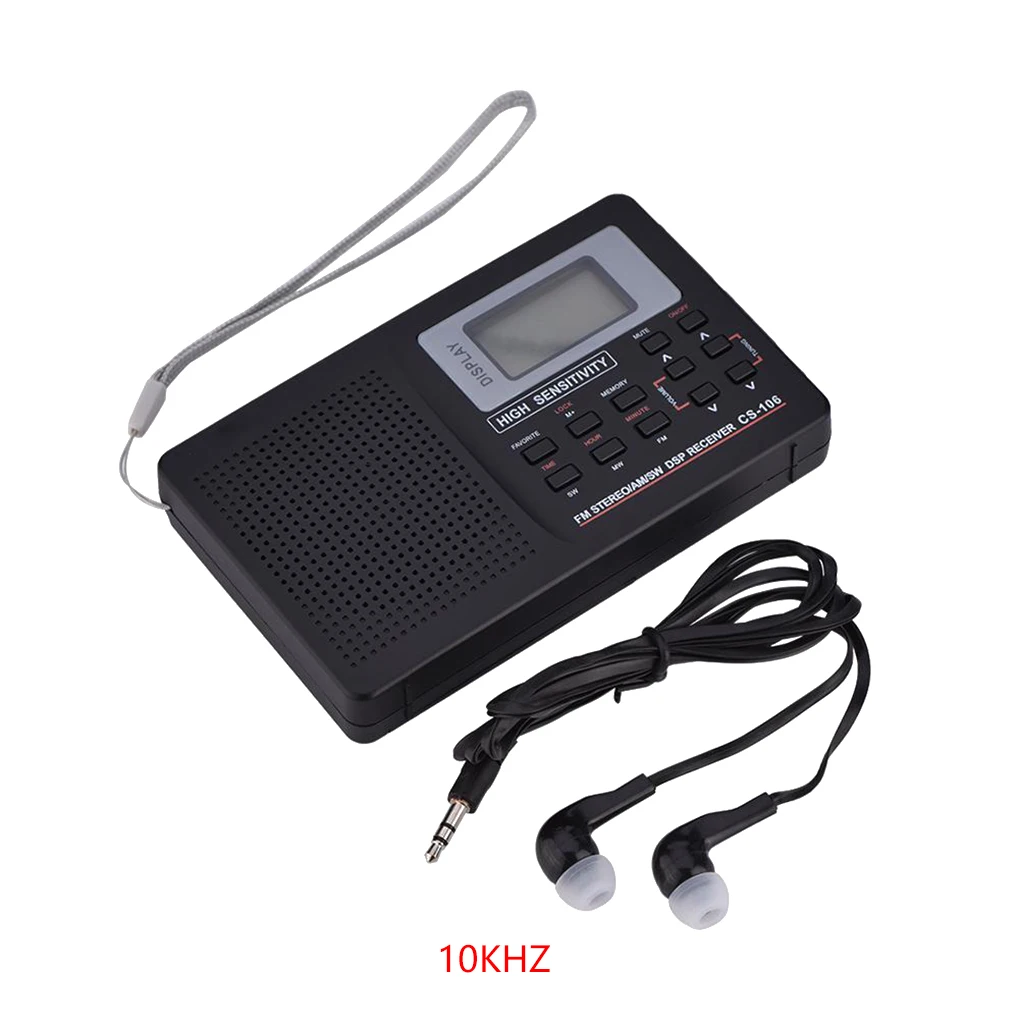 FM/AM/SW/LW/tv полный диапазон радио приемник Портативный будильник цифровой памяти функция радио 10 кГц/9 кГц